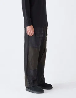 Cargo Pants*Maharishi 4277 Upcycled M65 Loose Cargo Pants Black O/D