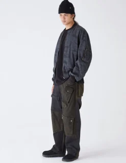 Cargo Pants*Maharishi 4277 Upcycled M65 Loose Cargo Pants Black O/D