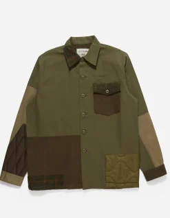 Shirts*Maharishi 4084 Upcycled Utility Overshirt Olive
