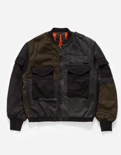 Jackets*Maharishi 4274 Upcycled Wep Ma1 Flight Jacket Black O/D