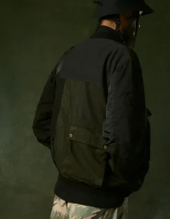 Jackets*Maharishi 4274 Upcycled Wep Ma1 Flight Jacket Black O/D