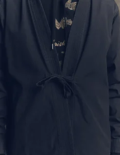 Kimonos*Maharishi 8190 U.S. Hanten Shirt Black Blk-108F
