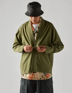 Kimonos*Maharishi 8190 U.S. Hanten Shirt Olive Og-107F