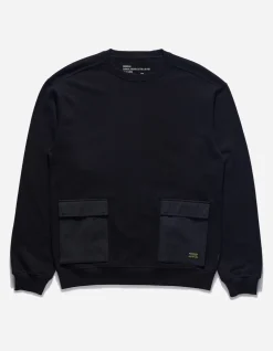Crew Sweats*Maharishi 4225 Utility Pocket Crew Sweat Black