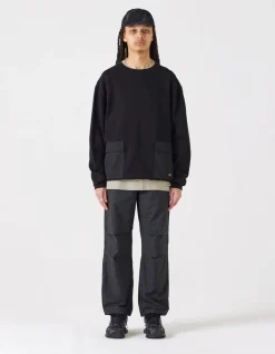 Crew Sweats*Maharishi 4225 Utility Pocket Crew Sweat Black