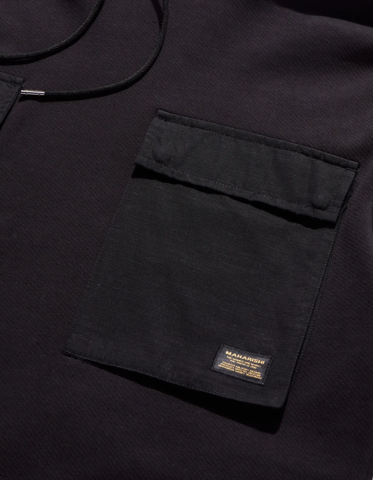Hooded Sweats*Maharishi 4226 Utility Pocket Hooded Sweat Black