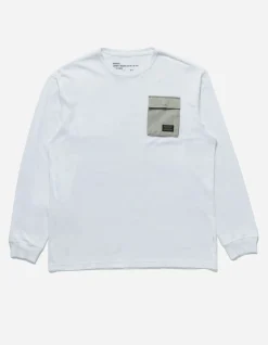 Long Sleeve T-Shirts*Maharishi 4231 Utility Pocket L/S T-Shirt White