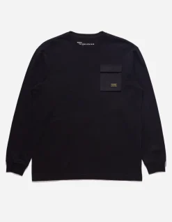 Long Sleeve T-Shirts*Maharishi 4231 Utility Pocket L/S T-Shirt Black