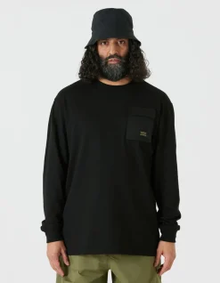 Long Sleeve T-Shirts*Maharishi 4231 Utility Pocket L/S T-Shirt Black