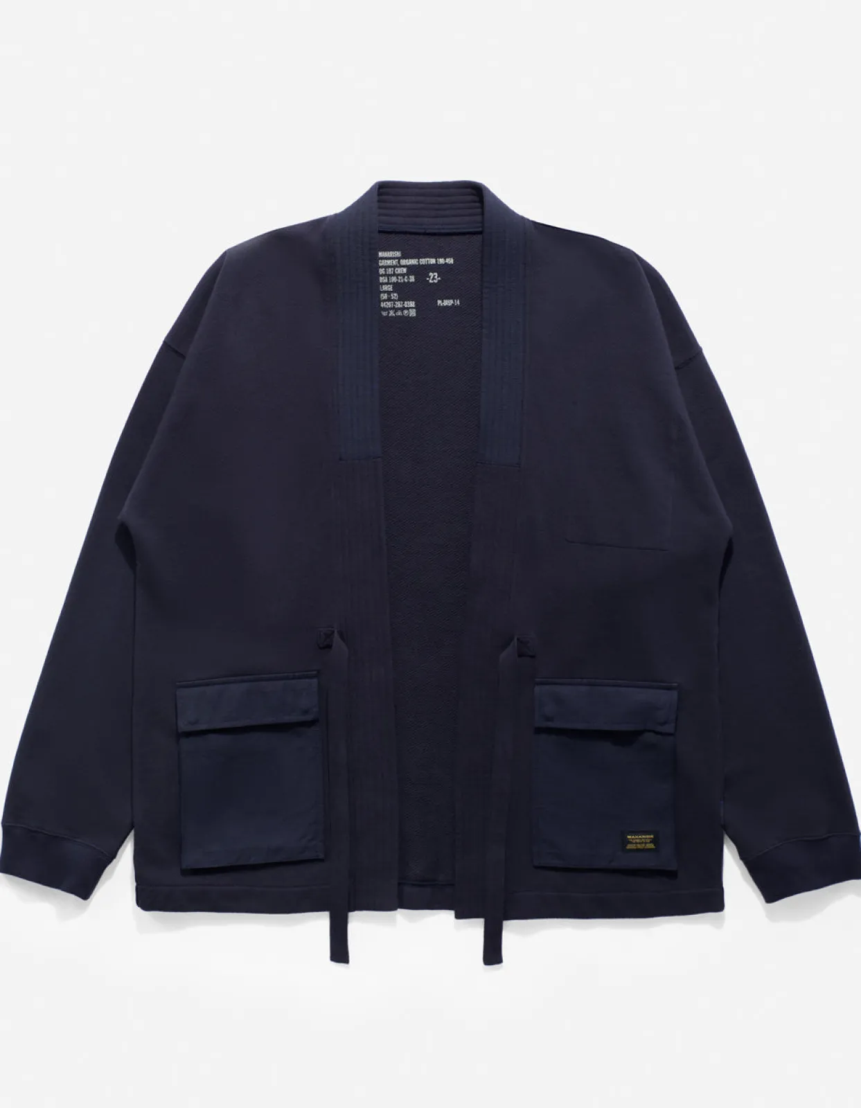 Kimonos*Maharishi 4228 Utility Pocket Sweat Kimono Navy