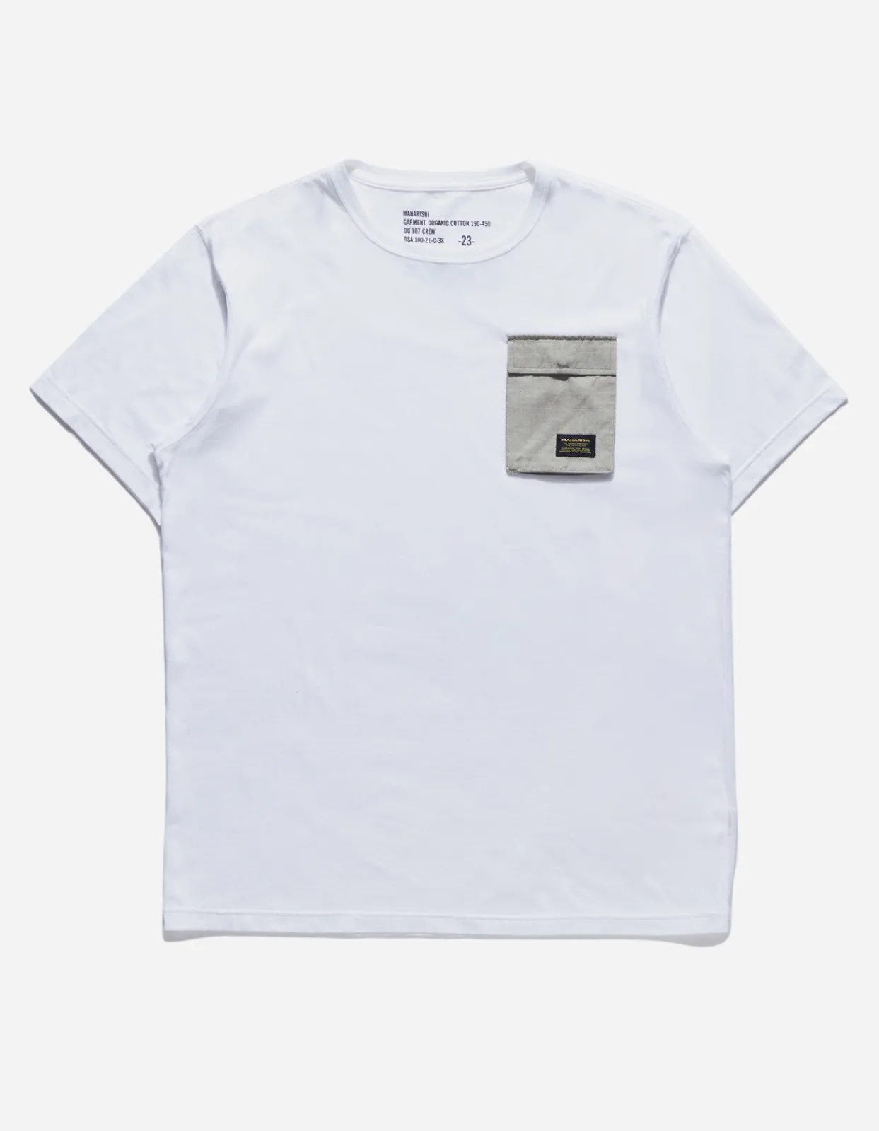 Short Sleeve T-Shirts*Maharishi 4230 Utility Pocket T-Shirt White