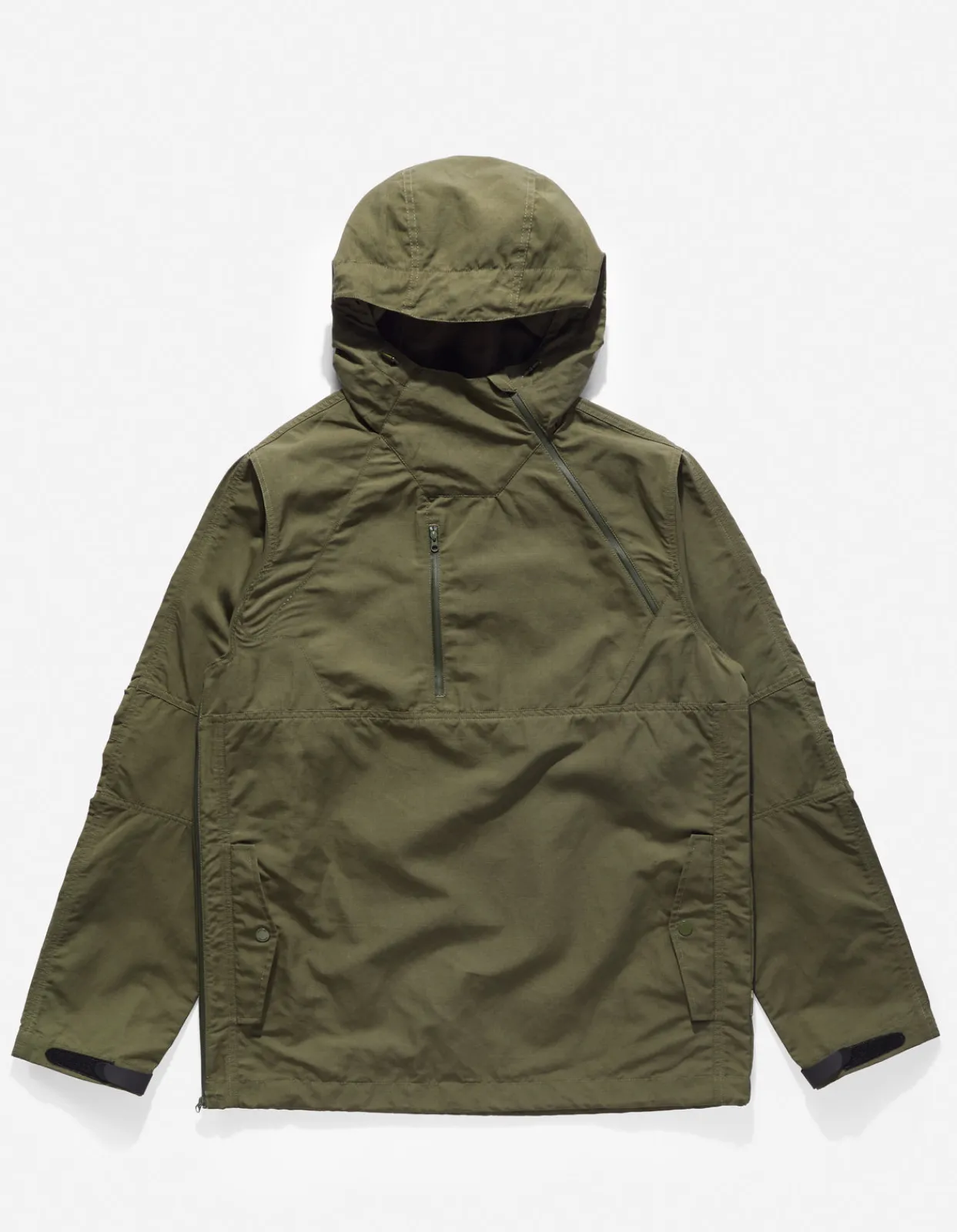 Parkas*Maharishi 4200 Ventile® Wr Half-Zip Jacket Olive Og-107F