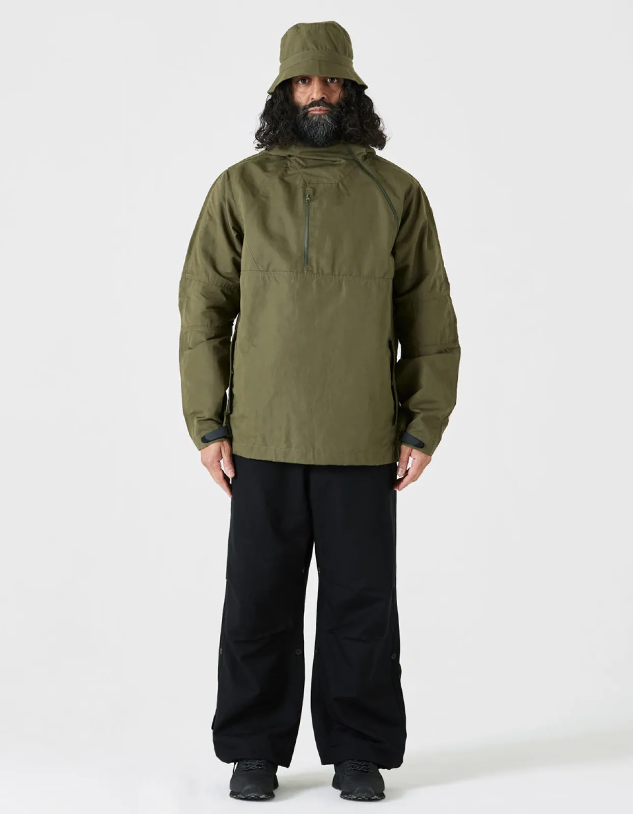 Parkas*Maharishi 4200 Ventile® Wr Half-Zip Jacket Olive Og-107F