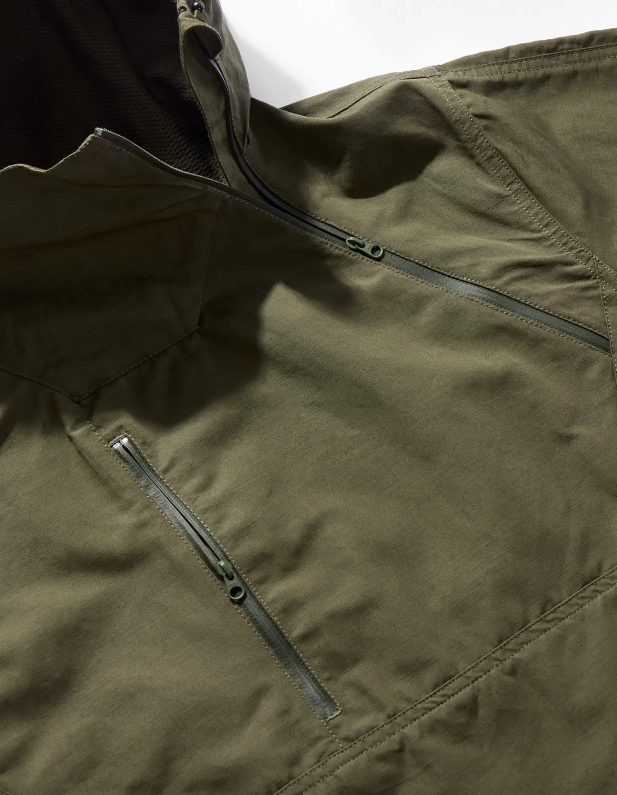 Parkas*Maharishi 4200 Ventile® Wr Half-Zip Jacket Olive Og-107F