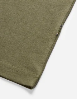 Short Sleeve T-Shirts*Maharishi 4243 Water Dragon Embroidered T-Shirt Olive/Tonal
