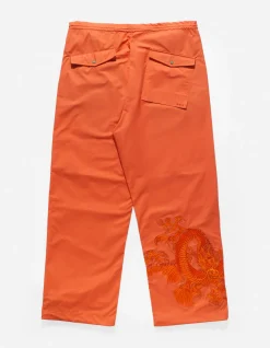 Original Snopants*Maharishi 4244 Water Dragon Embroidered Loose Snopants® Blaze Orange/Tonal