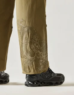 Original Snopants*Maharishi 4244 Water Dragon Embroidered Loose Snopants® Olive/Tonal