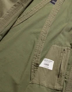 Parkas*Maharishi 4240 Water Dragon Embroidered Kimono Parka Olive Og-107Ff
