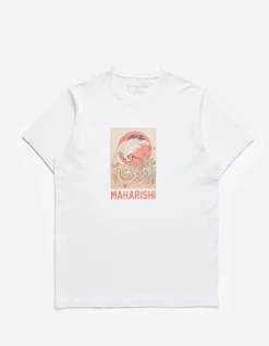 Short Sleeve T-Shirts*Maharishi 1072 Water Peace Crane T-Shirt White