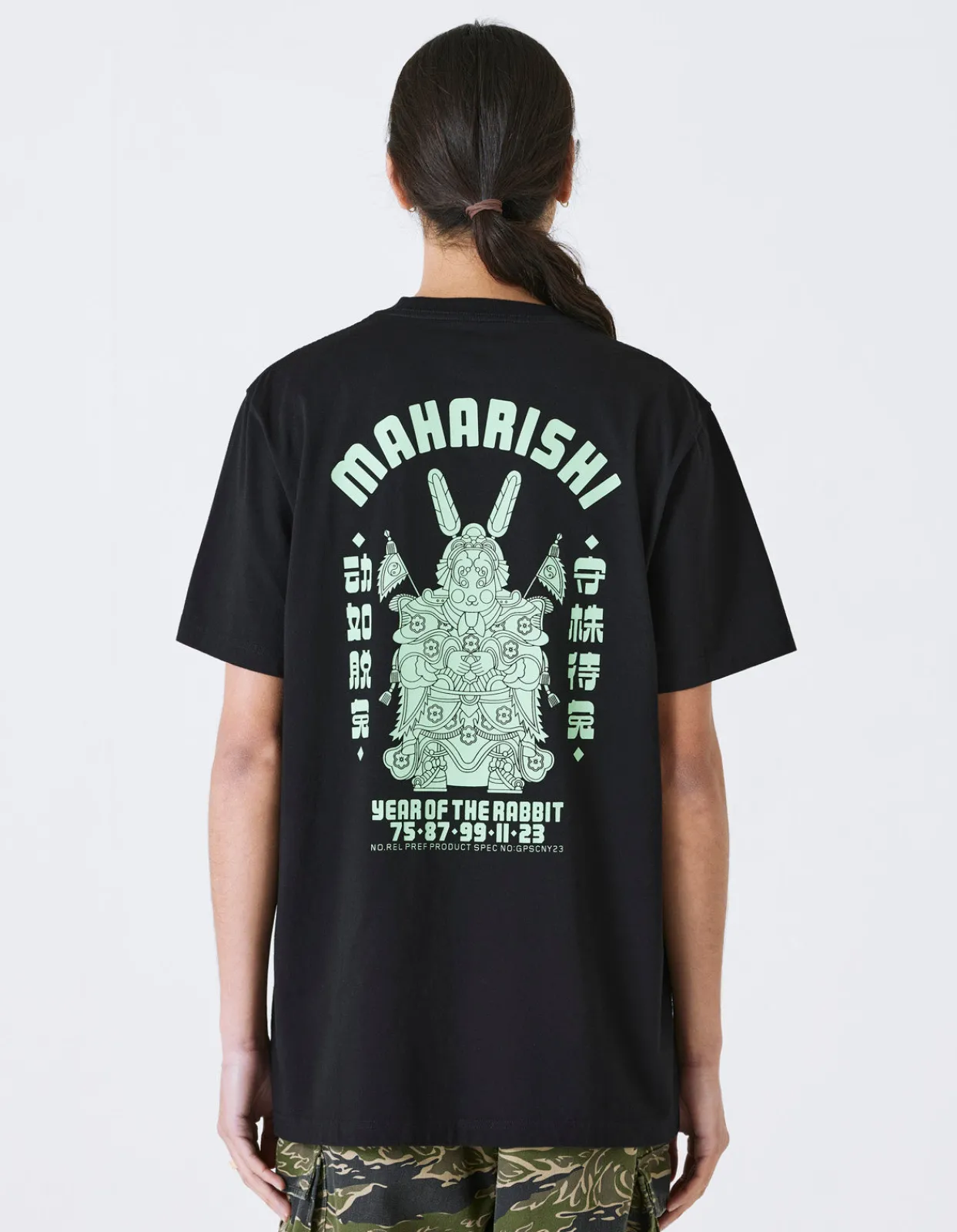 Short Sleeve T-Shirts*Maharishi 1000 Water Rabbit T-Shirt Black