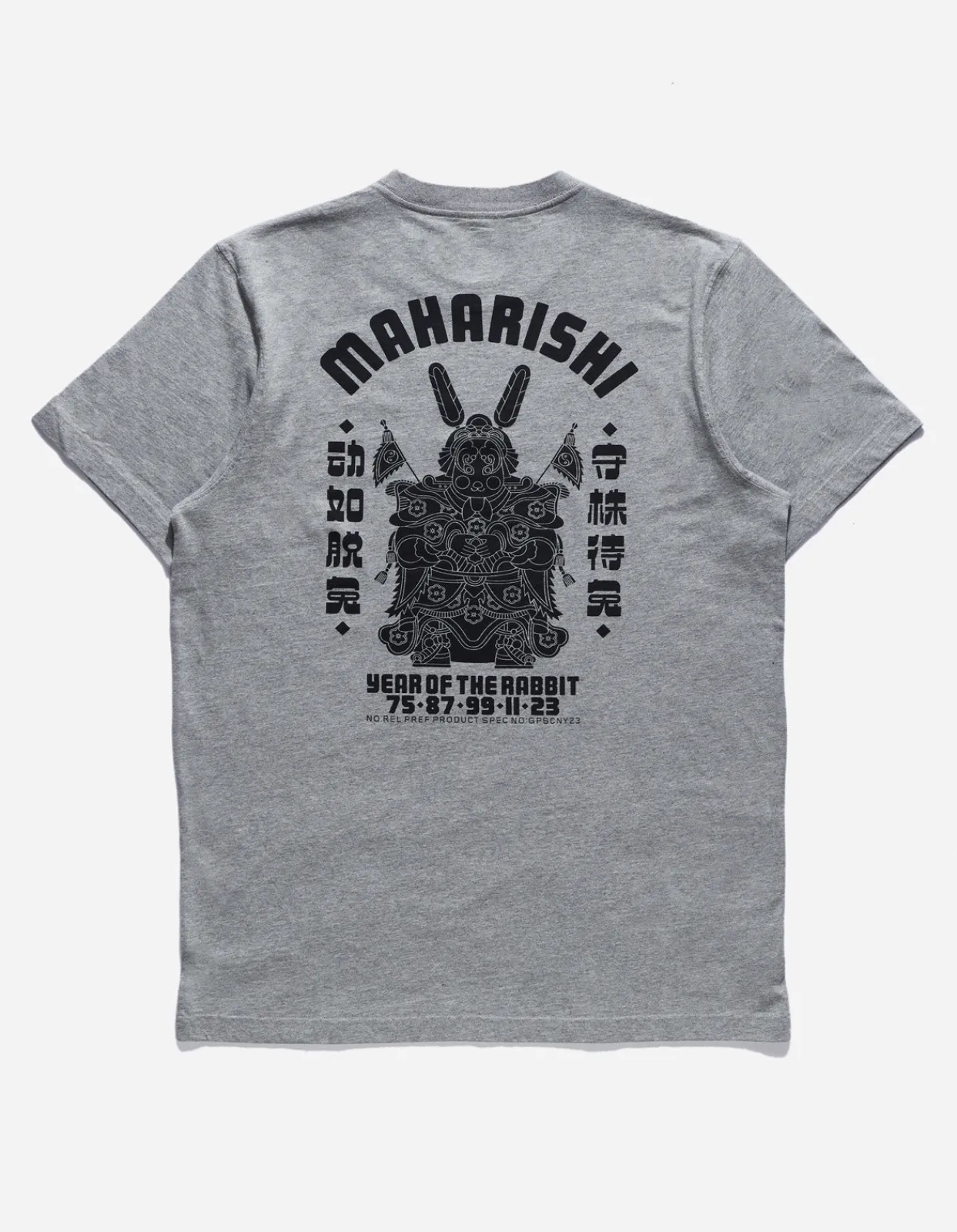 Short Sleeve T-Shirts*Maharishi 1000 Water Rabbit T-Shirt Grey Marl