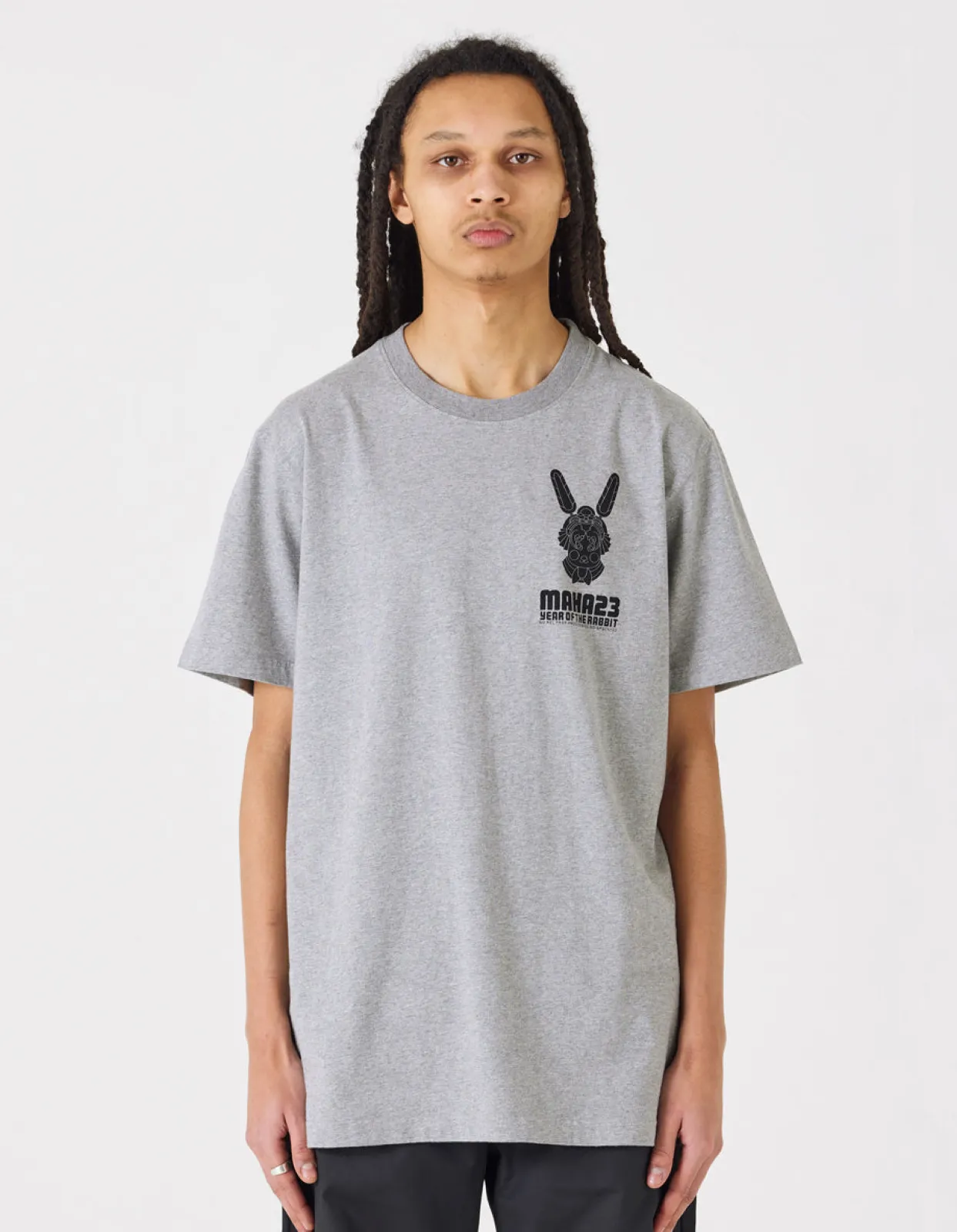 Short Sleeve T-Shirts*Maharishi 1000 Water Rabbit T-Shirt Grey Marl