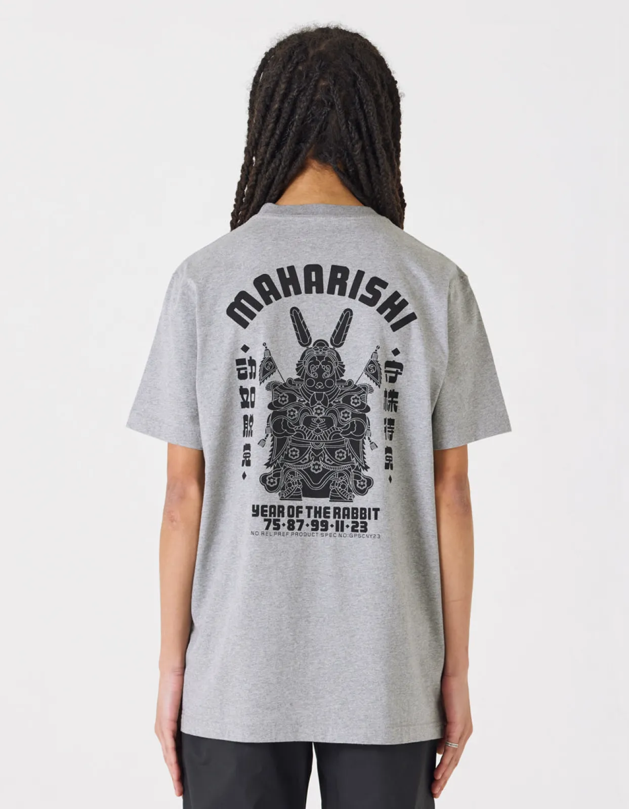 Short Sleeve T-Shirts*Maharishi 1000 Water Rabbit T-Shirt Grey Marl