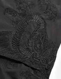 Original Snopants*Maharishi 4245 Xl Water Dragon Embroidered Loose Snopants® Black/Tonal