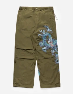 Original Snopants*Maharishi 4245 Xl Water Dragon Embroidered Loose Snopants® Olive Og-107F