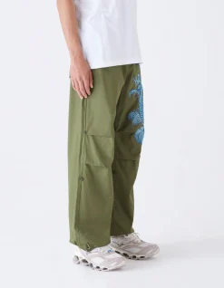 Original Snopants*Maharishi 4245 Xl Water Dragon Embroidered Loose Snopants® Olive Og-107F