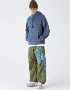 Original Snopants*Maharishi 4245 Xl Water Dragon Embroidered Loose Snopants® Olive Og-107F