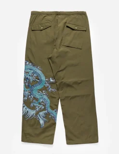 Original Snopants*Maharishi 4245 Xl Water Dragon Embroidered Loose Snopants® Olive Og-107F