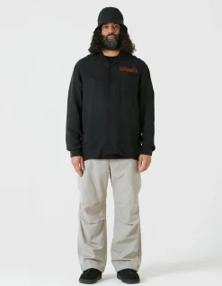 Shirts*Maharishi 4209 Year Of The Rabbit Embroidered Shirt Black