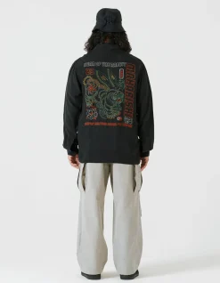 Shirts*Maharishi 4209 Year Of The Rabbit Embroidered Shirt Black