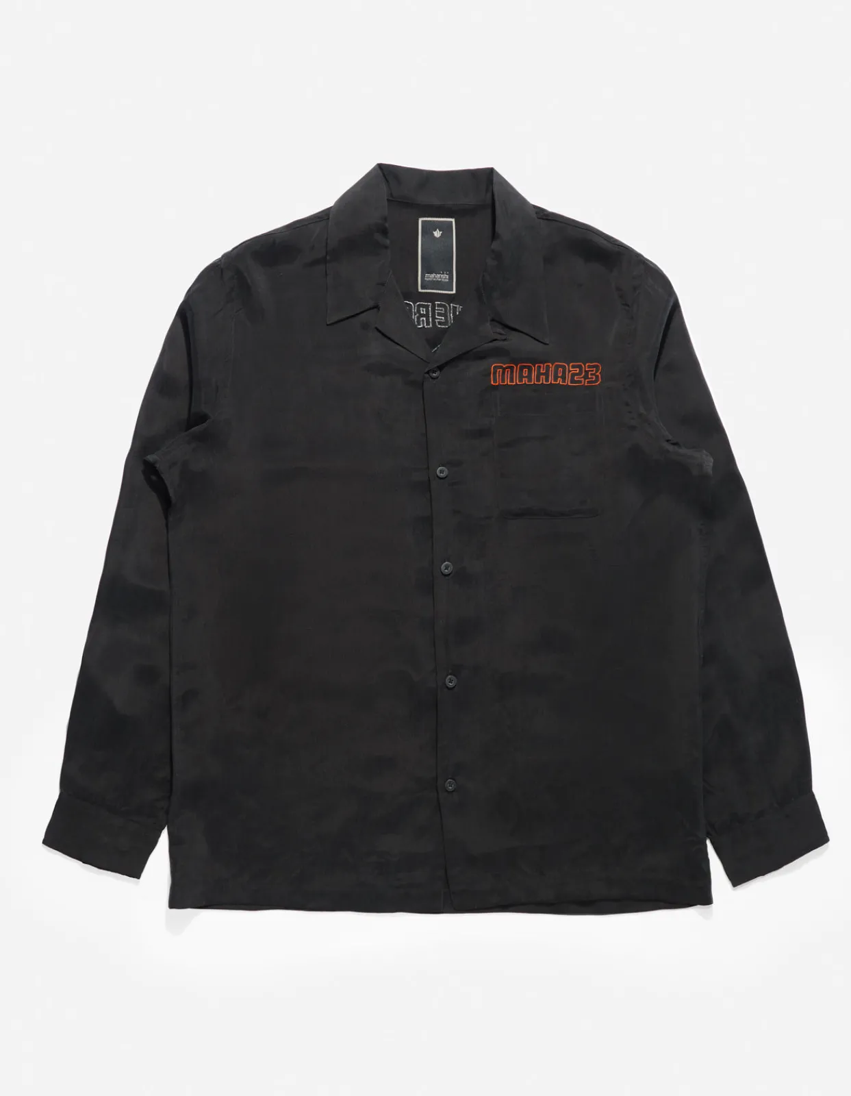 Shirts*Maharishi 4209 Year Of The Rabbit Embroidered Shirt Black