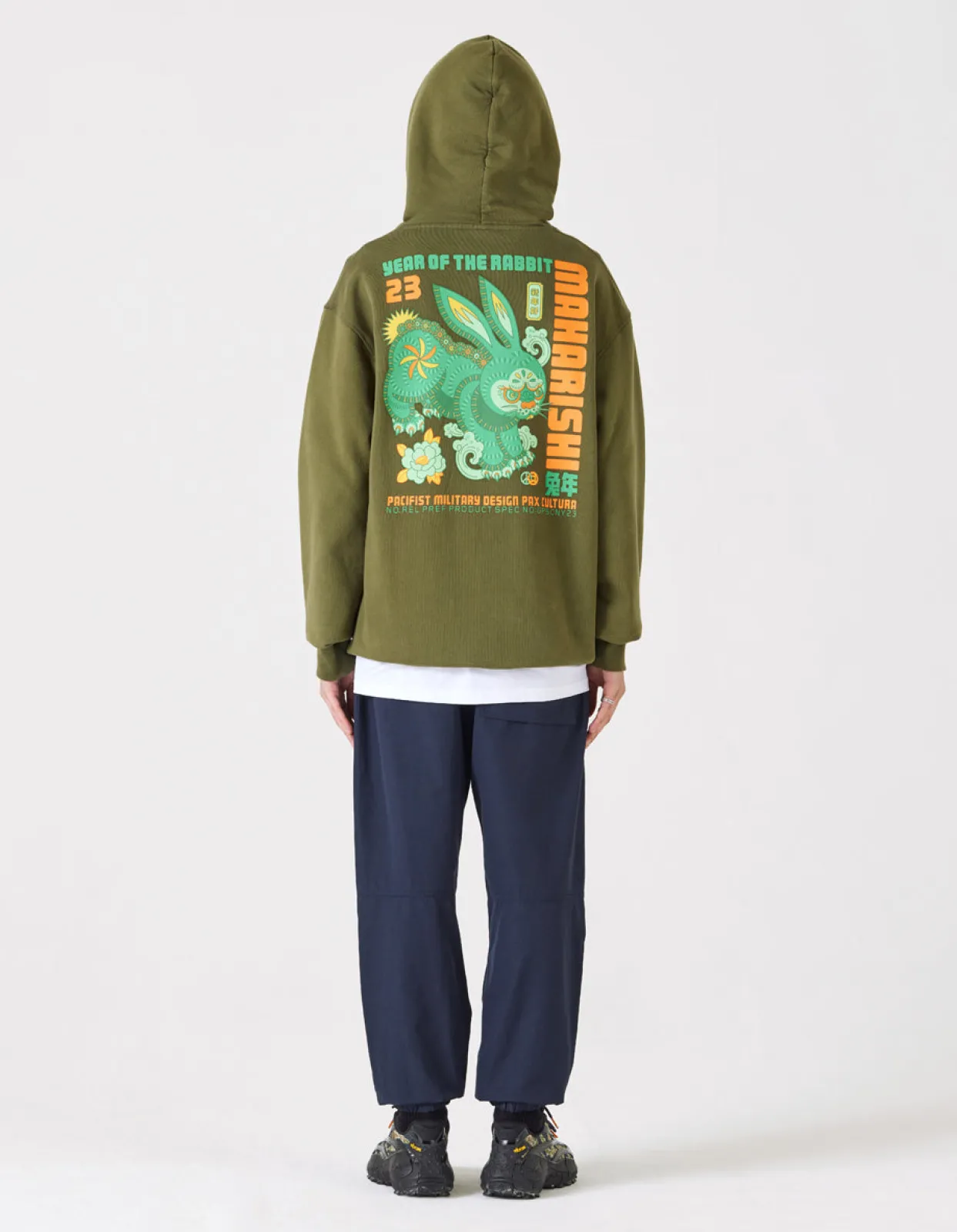 Hooded Sweats*Maharishi 1003 Year Of The Rabbit Hooded Sweat Olive Og-107F