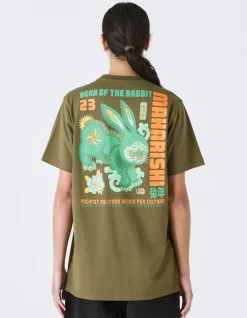 Short Sleeve T-Shirts*Maharishi 1002 Year Of The Rabbit T-Shirt Olive Og-107F