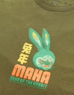 Short Sleeve T-Shirts*Maharishi 1002 Year Of The Rabbit T-Shirt Olive Og-107F