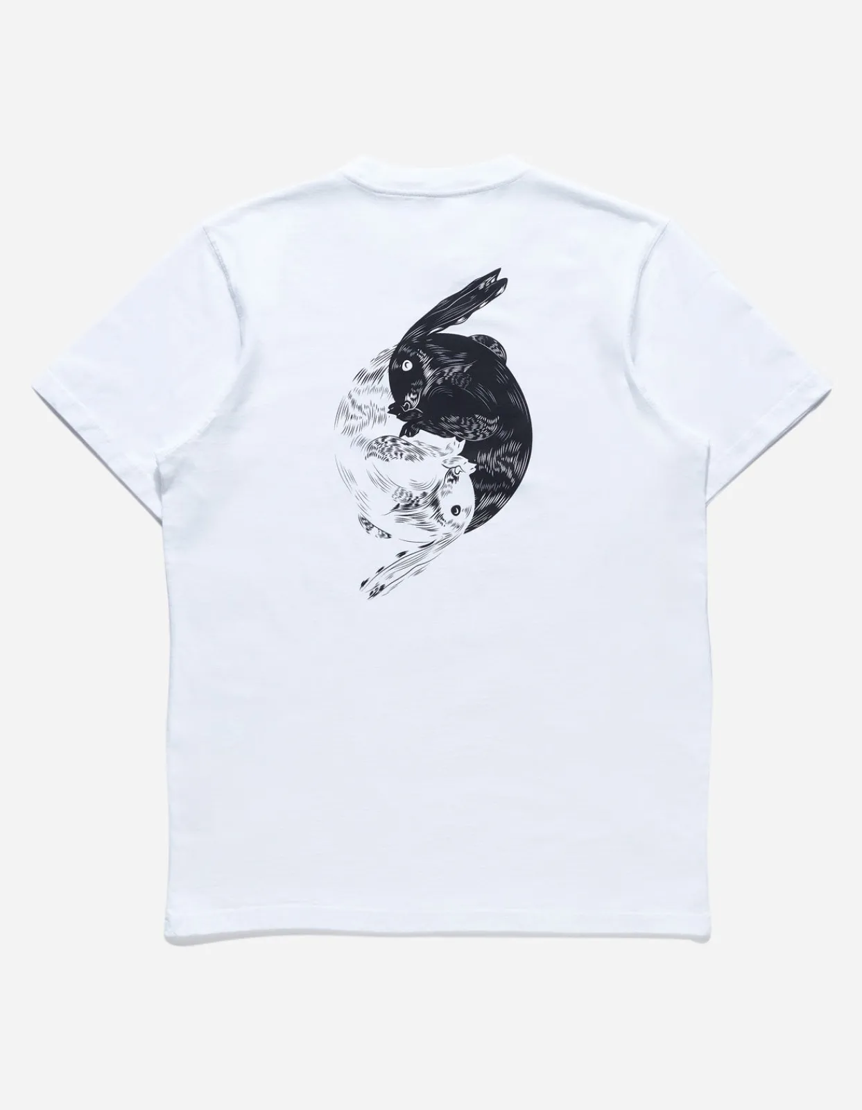 Short Sleeve T-Shirts*Maharishi 1007 Yin Yang Rabbit T-Shirt White