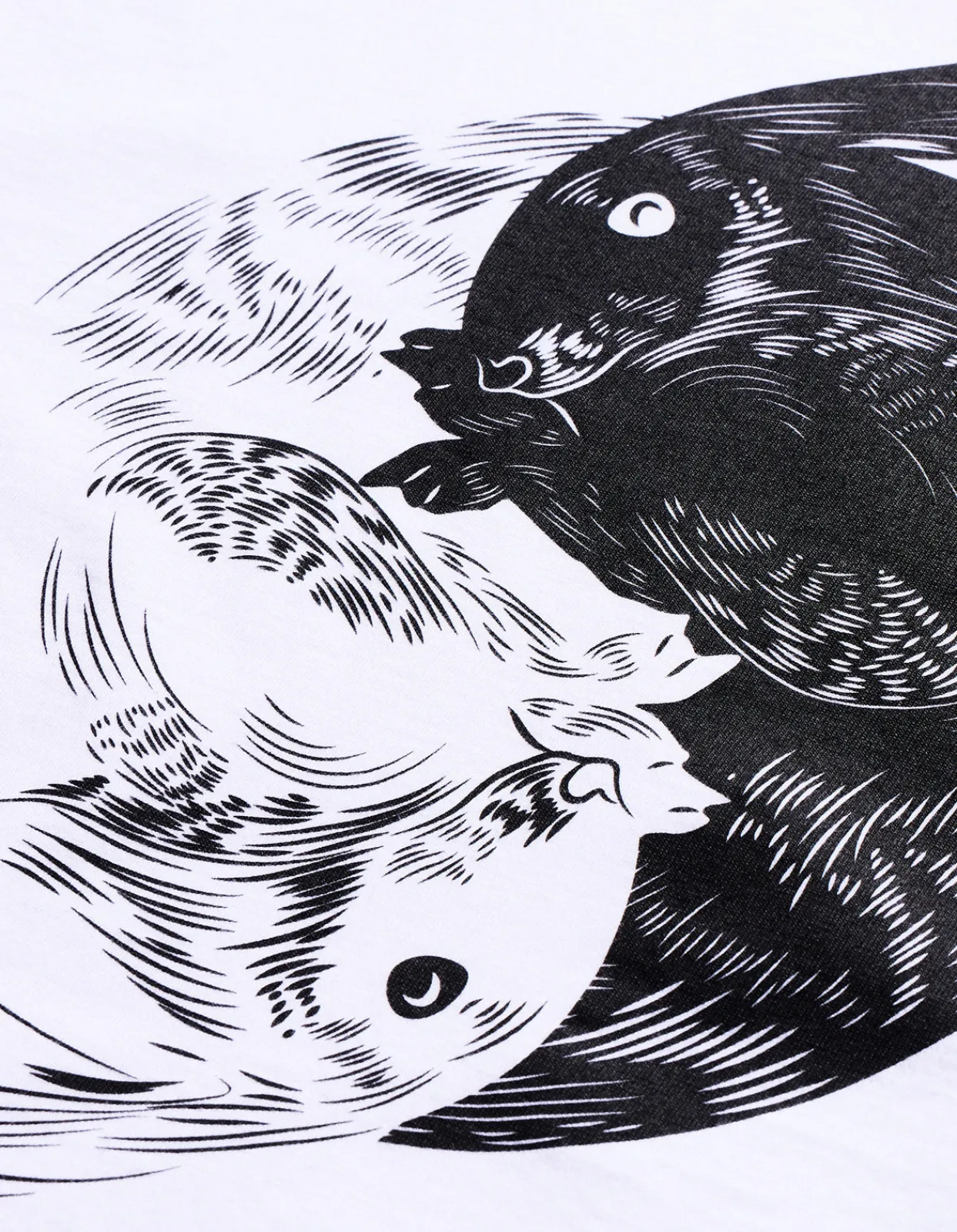 Short Sleeve T-Shirts*Maharishi 1007 Yin Yang Rabbit T-Shirt White