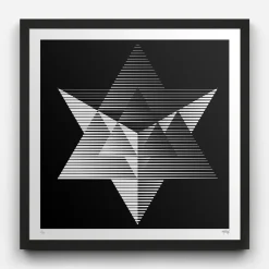 Art*Maharishi Myoshka Merkaba Monochrome Print
