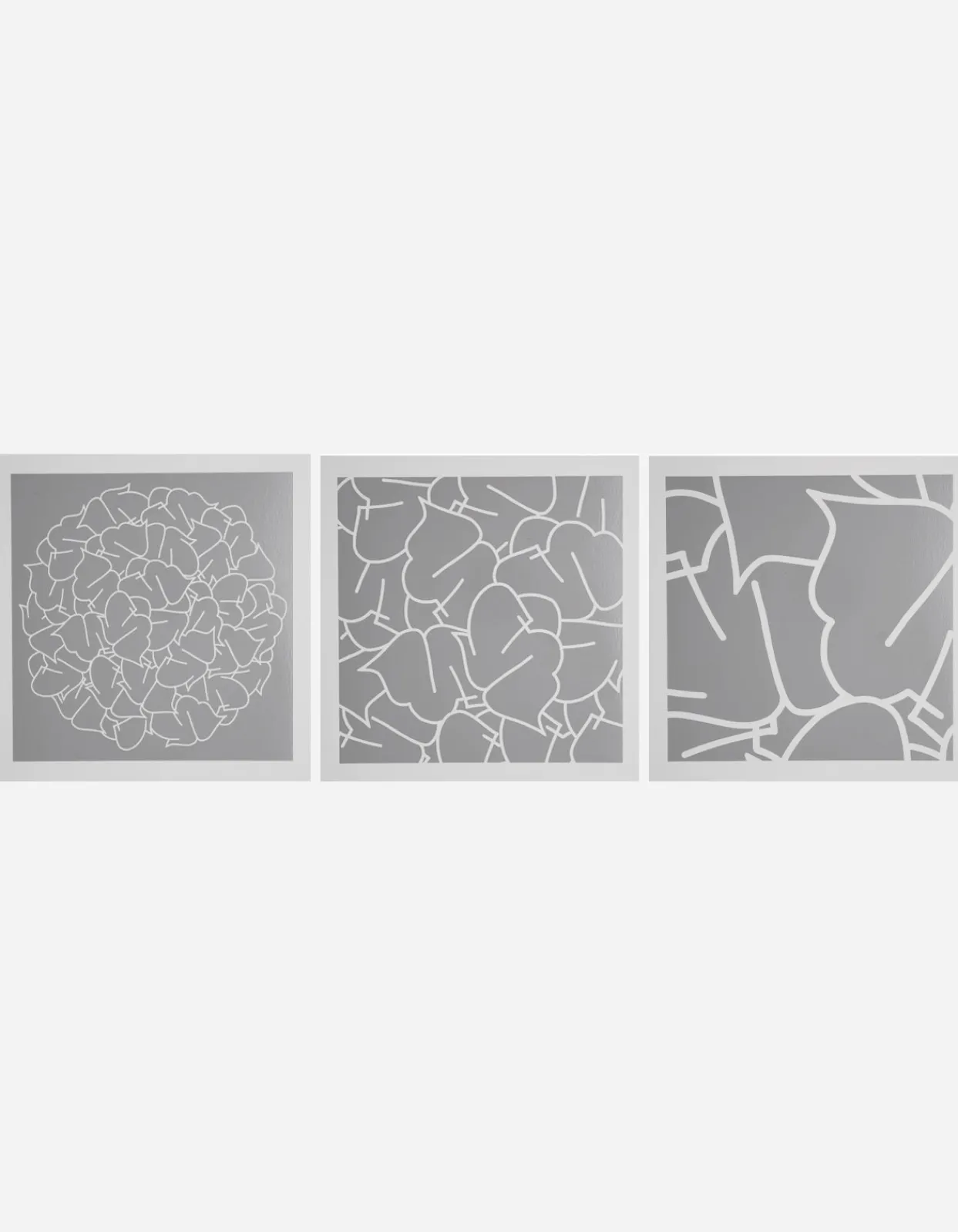 Art*Maharishi Ye-99, 100 U0026 101 Triptych Grey